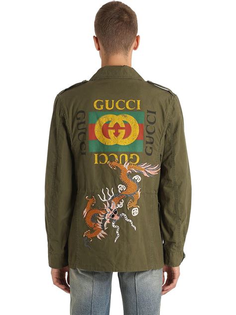 gucci army jacket with wings|Gucci monogrammed jacket.